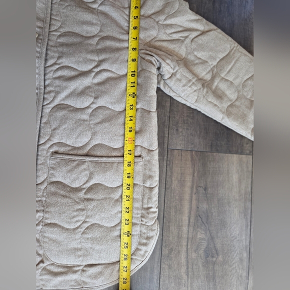 NWT Madewell Women's Tan Oversized Quilted Bomber Jacket - Picture 12 of 12